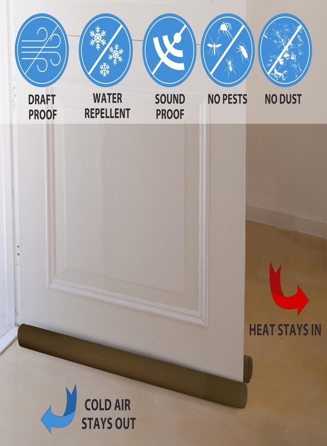 Twin Draft Guard Hug N Fit, Original Dual Draft Stopper, New Customizable Design, fits 28” - 36” Length with 2” Energy Saver Insulation Tube. - Image 4