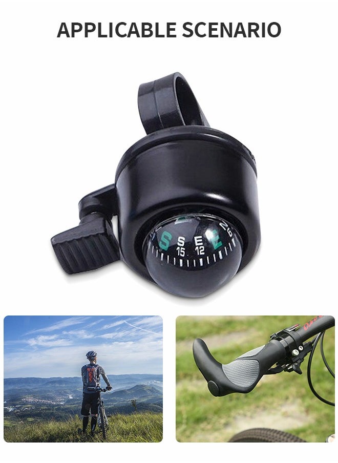 GROIC 2PCS Metal Bike Bell Ring Compass Cycling Alarm Warning Ring-Down Horn Mountain Bike Bicycle Bell Classic Bike Bell with Compass  - Image 3