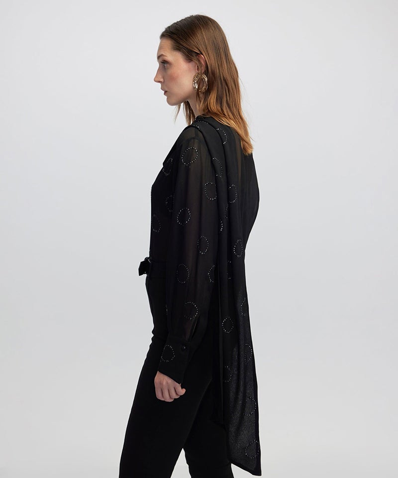 Ipekyol Rhinestone Chiffon Blouse - Image 3
