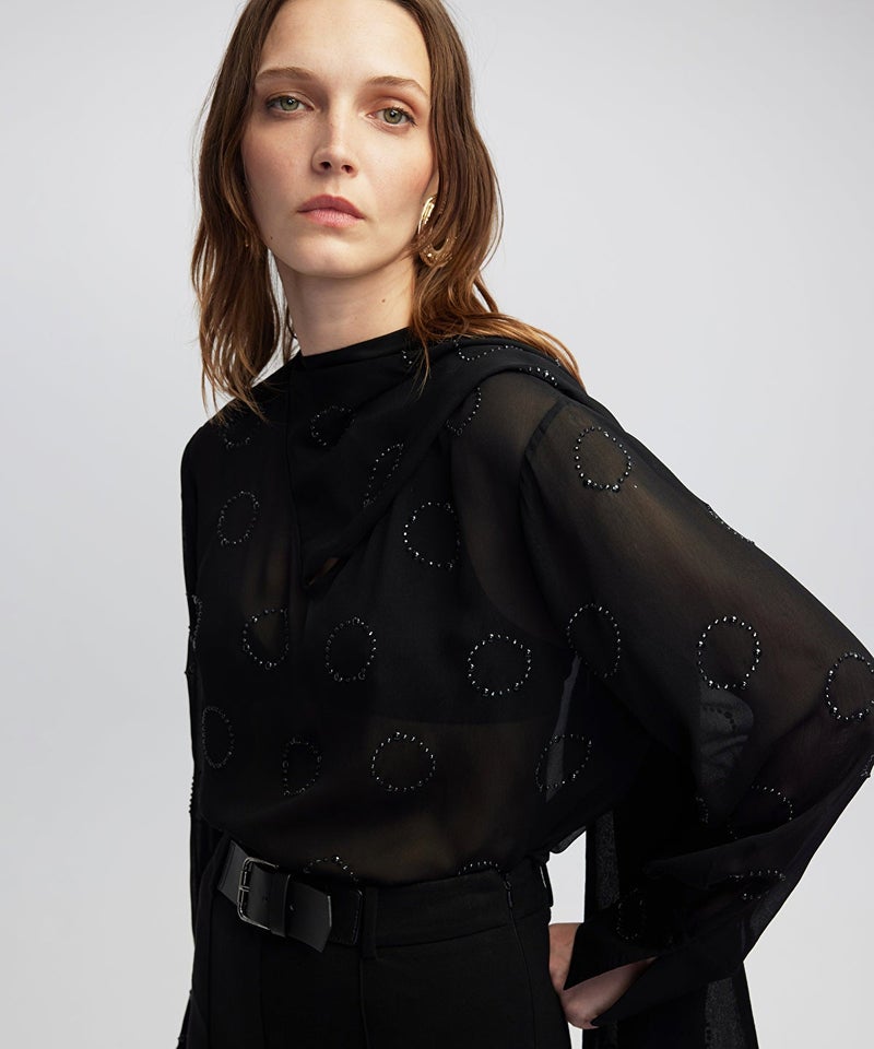 Ipekyol Rhinestone Chiffon Blouse - Image 4