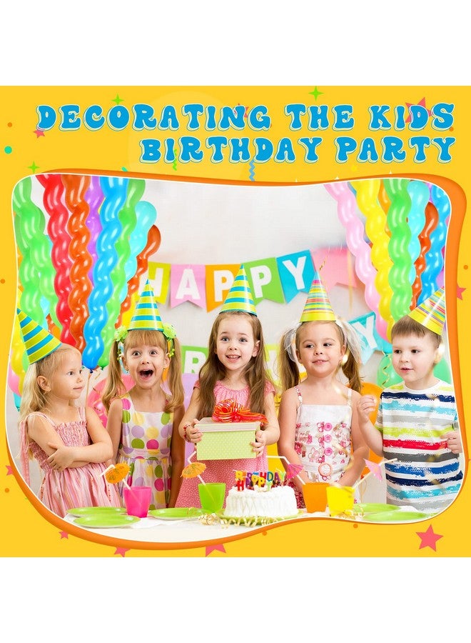 Sratte 500 Pcs 40 Inches Latex Spiral Balloons Assorted Colors Party Balloons Twisted Long Balloons Colorful Silly Balloons For Boys Girls Playing Birthday Festival Party Decorations Supplies 9 Colors - Image 3