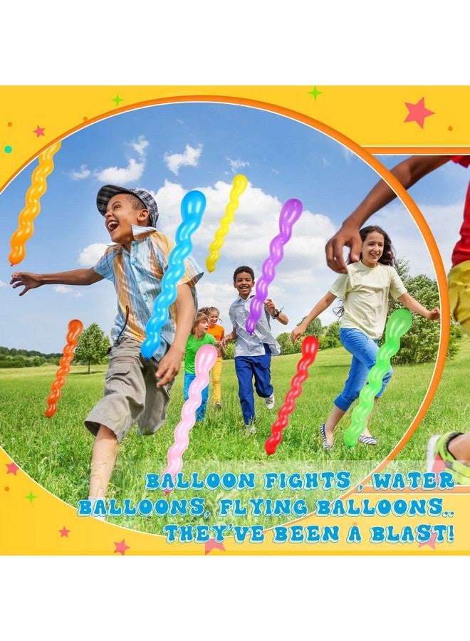 Sratte 500 Pcs 40 Inches Latex Spiral Balloons Assorted Colors Party Balloons Twisted Long Balloons Colorful Silly Balloons For Boys Girls Playing Birthday Festival Party Decorations Supplies 9 Colors - Image 5