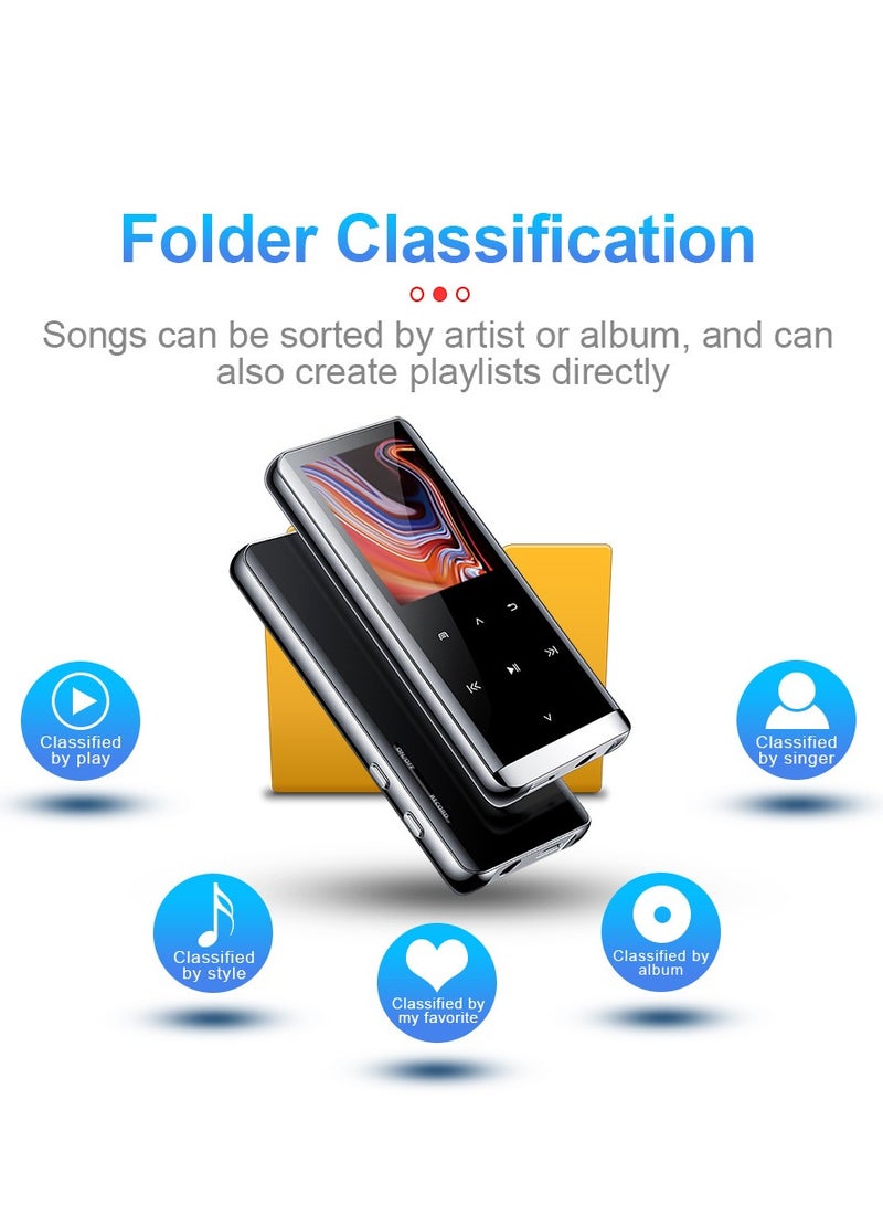 BT MP3 Music Video Player Lossless HiFi Sound 1.5-inch Screen 16G TF Card - Image 5