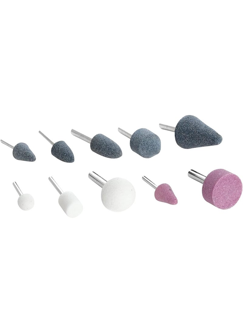 Veltrix Veltrix 10PcsSet Shank 6mm3mm Mounted Stone Grinding Head Abrasive Drill Rotary Tools Cutting Grinding Head Set For Polishing Machine  - Image 1