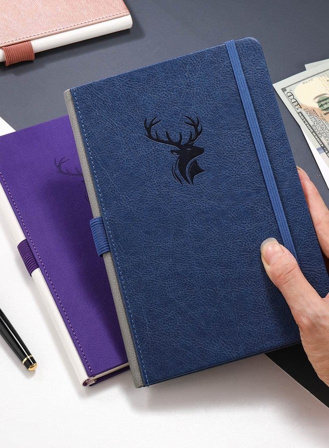 molekaus سجلات شيكات للاستخدام الشخصي أو التجاري، سجلات شيكات بغلاف مقوى A5 لتتبع المدفوعات والإيداعات والمعاملات المالية، لون أزرق داكن - Image 4