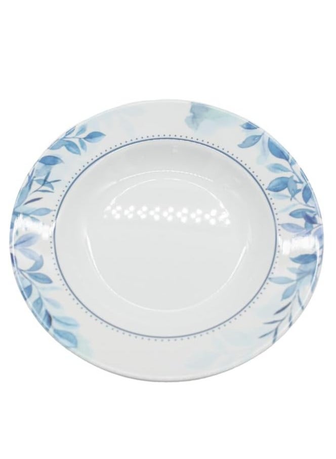 AKDC Melamine  Plate White/Blue-10 Inch - Image 1