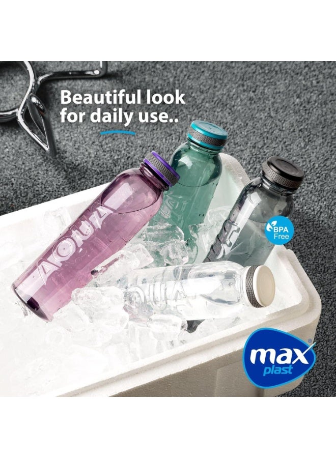 max plast Water Bottle Aqua 600ml – BPA-Free, Leakproof, Portable Sports Bottle - Image 1