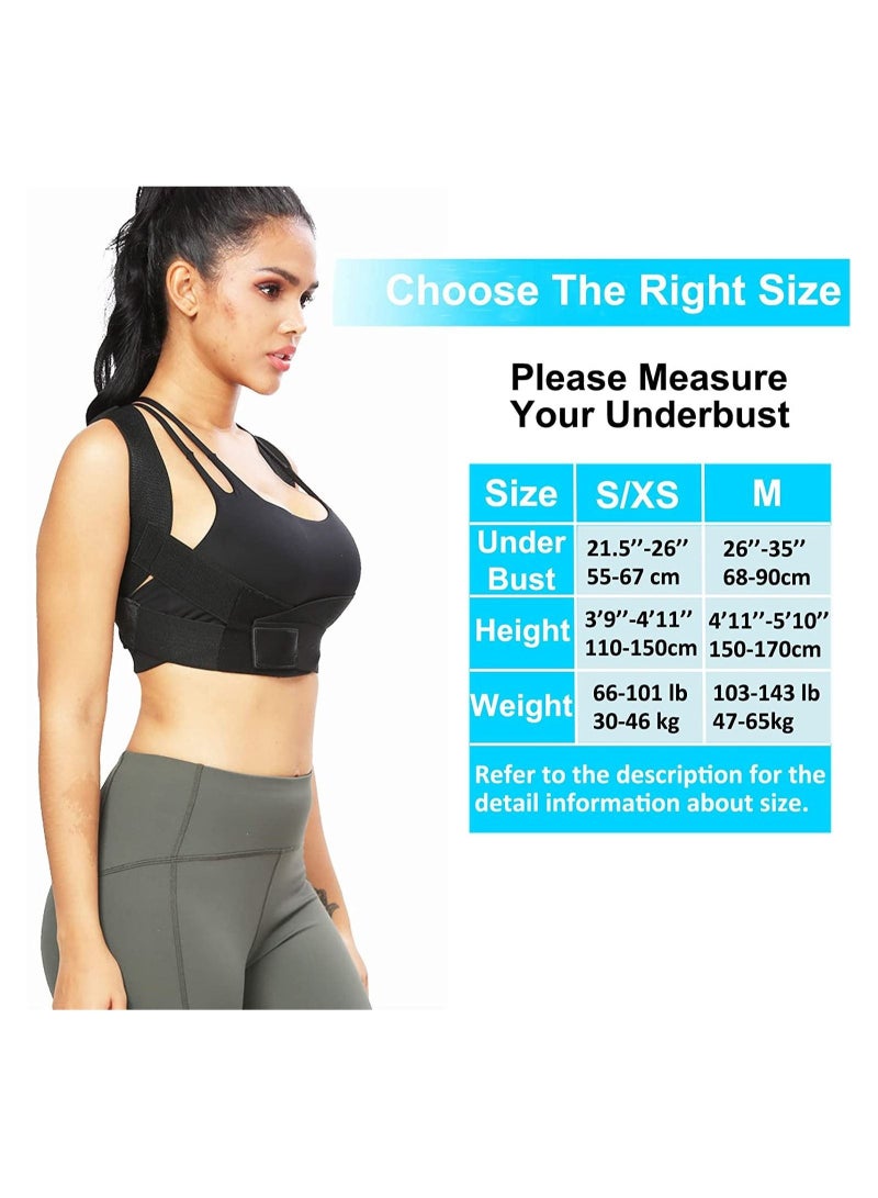 كابتن تيك مصحح الوضعية للنساء ، دعامة ظهر علوية مريحة قابلة للتعديل ، أداة تمليس ظهر مسامية ، مدرب وضع تحت الملابس لتسكين الآلام من الكتف والظهر ، وتحسين المزاج (M) - Image 3