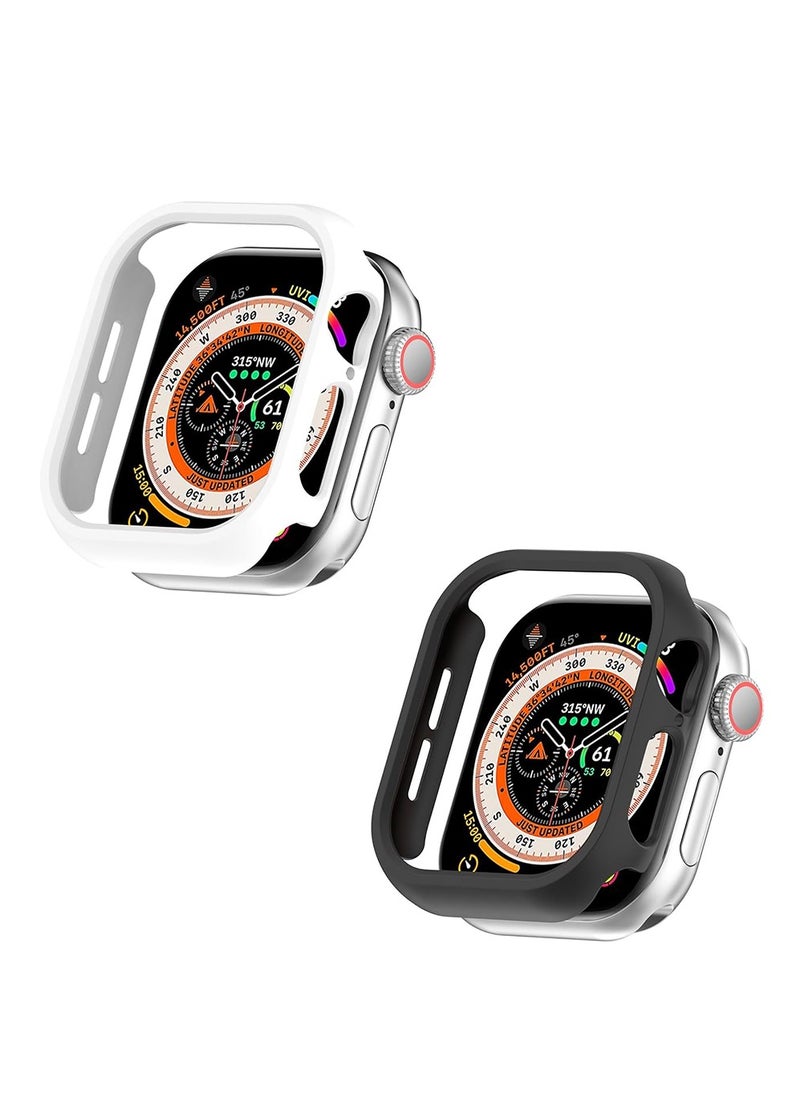 X-level 2 Pcs Case Compatible with Apple Watch Series 10 42mm, Hard PC, Ultra-thin, Anti-Fall,Anti-Scratch,Watch Protective Cover Compatible with Apple Watch Series 10 42mm.(White and Black)  - Image 1