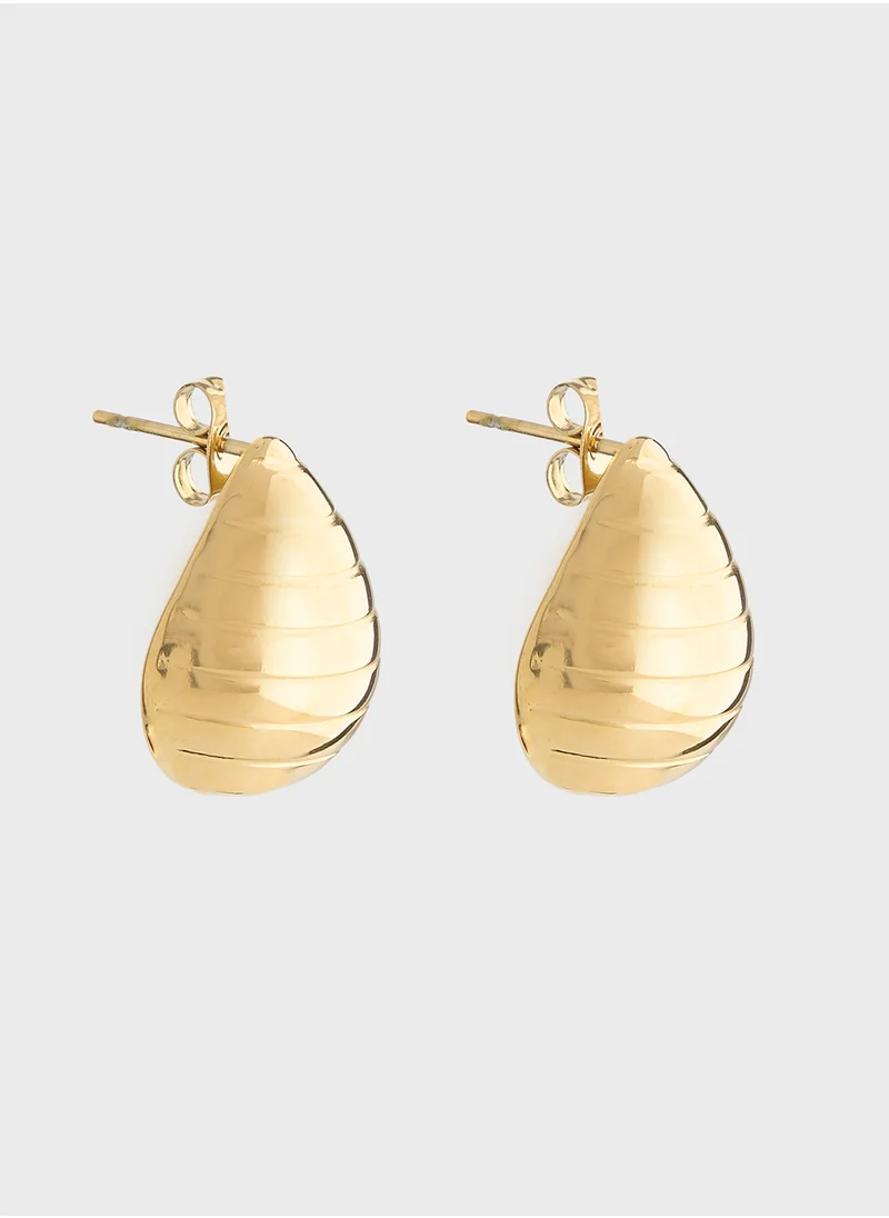 Staurtz Textured Drop earrings - Gold