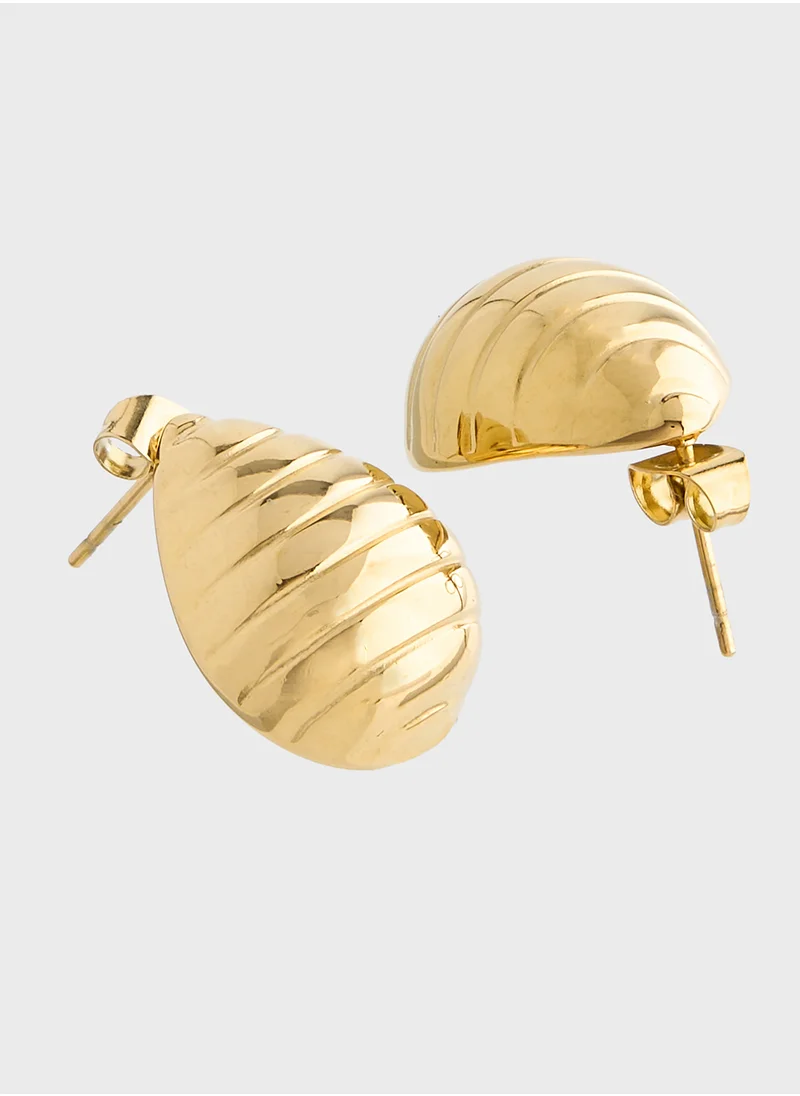 Staurtz Textured Drop earrings - Gold
