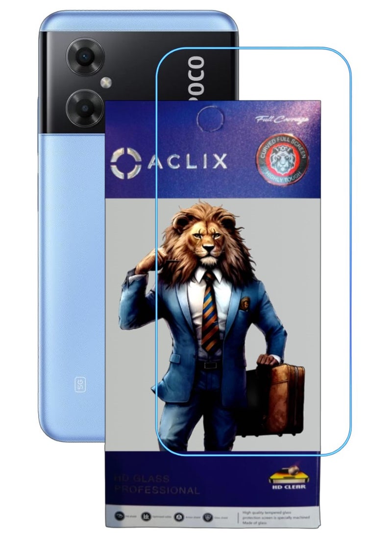 ACLIX Antistatic ESD Dustproof Premium Quality High Definition Clear Tempered Glass Screen Protector Designed For Xiaomi Poco M4 5G - Image 1