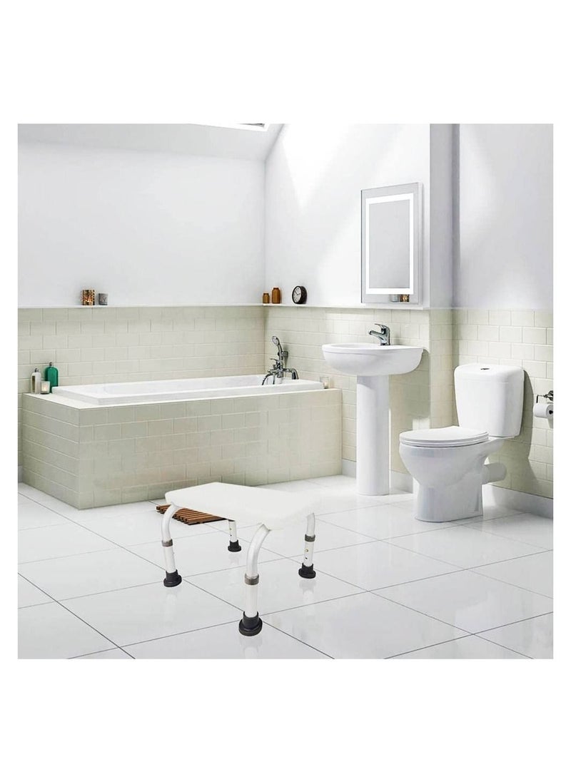 Generic Bath seat and bathtub chair with adjustable height for the elderly pregnant women people with special needs and the elderly one step ladder white  - Image 5