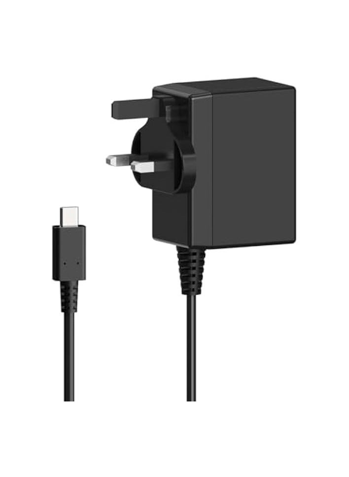 بروماس شاحن سريع لجهاز نينتندو سويتش، محول طاقة تيار متردد 15 فولت للتبديل/سويتش OLED/سويتش لايت/محطة سويتش دوك/سويتش برو مع قابس كابل (USB-C) من النوع C، يدعم وضع التلفزيون C0060 - Image 1