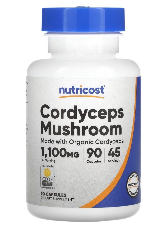 Nutricost Cordyceps Mushroom 1100 mg 90 Capsules (550 mg per Capsule)