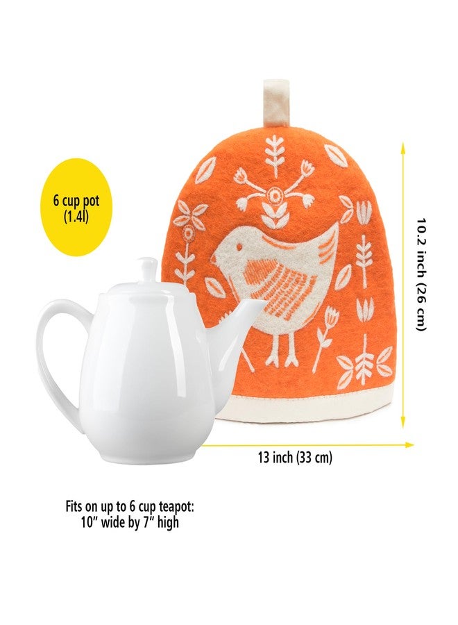 Glaciart One Wool Teapot Cozy Kettle Cover | Dome Shaped Large Tea Cosy, Kettle or French Press | Handmade & Needle Felted from Natural Wool | Warms Up to 2 Hours | Great as Gift - Image 5