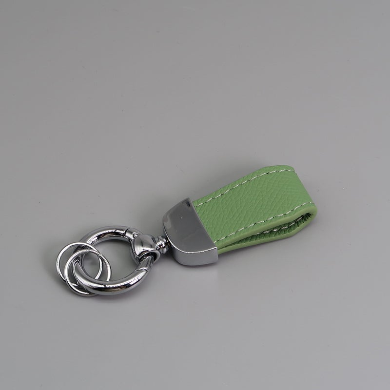French Style Short Lamb Pattern Keychain Electroplated Pearl Gold Fashion Brand Car Key Chain Cute Leather Rope Couple Hanging Ornaments - Image 1