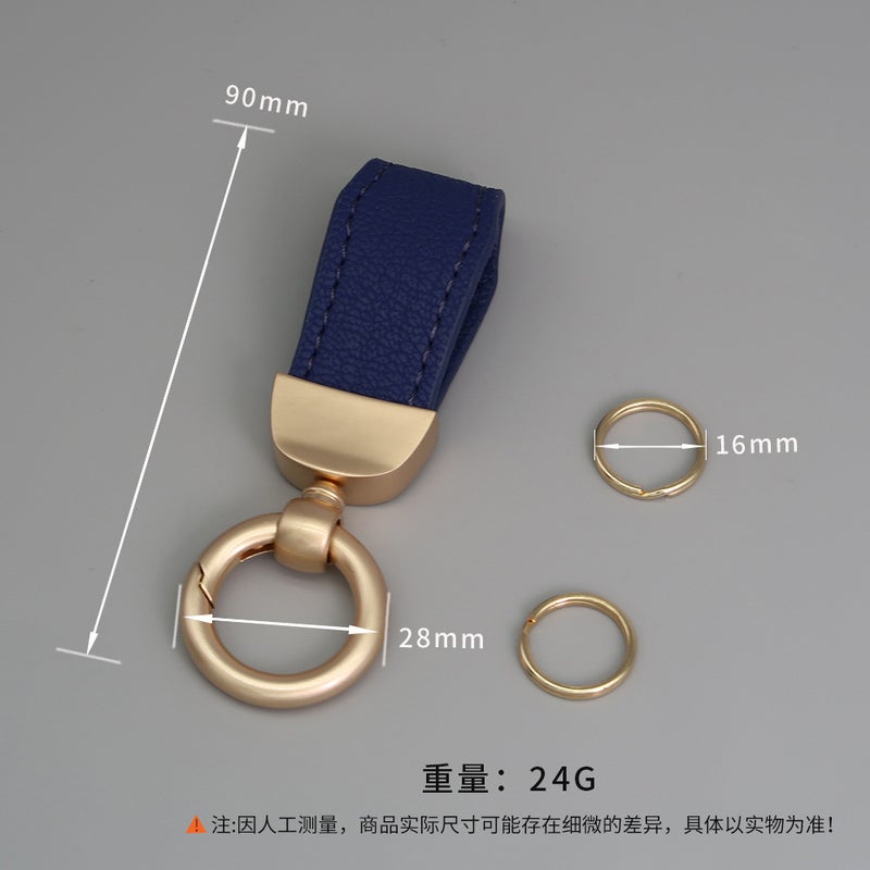 French Style Short Lamb Pattern Keychain Electroplated Pearl Gold Fashion Brand Car Key Chain Cute Leather Rope Couple Hanging Ornaments - Image 3