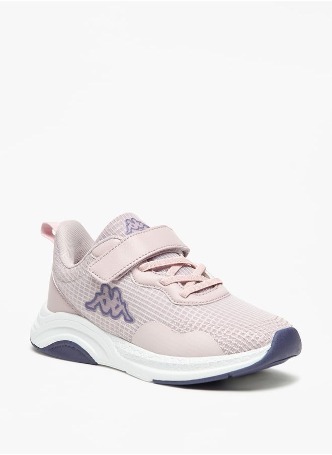 Kappa - Girls' Mesh Textured Walking Shoes with Hook and Loop Closure - Image 1