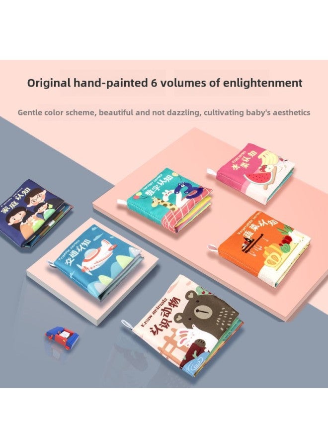 Baby Cloth Book Early Education Baby Tear Can Bite Toys Stereo Audio 0-1 Years Old Cognition 3-6 Months-Colour:Teething Cloth Book  - Image 5