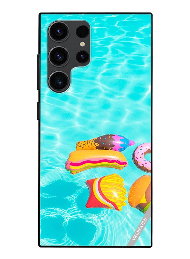 VR CREATIVE Protective Case Cover For Samsung Galaxy S23 Ultra 5G Food Chill Design Multicolour - Image 1