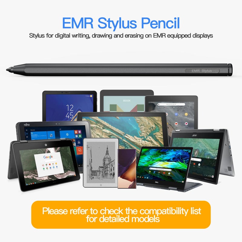 AWINNER EMR Stylus with Digital Eraser.4096 Pressure-Sensitivity Levels.Upgrade Digital Writing Experience with AWINNER EMR Pen for Digital Writing,Drawing and Erasing On EMR Equipped Displays - Image 2