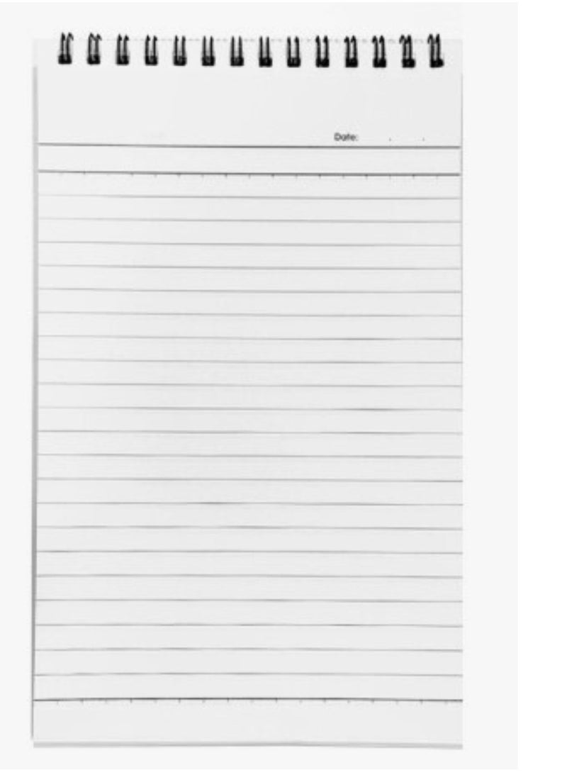 SUPER DEAL 6-Piece 70sheets Single Line 5×8 Shorthand Notebook Set White Color  - Image 2