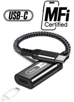 SYOSI USB C to Lightning Audio Adapter, USB Type C Male to Lightning Female Headphone Converter for Apple iPad Air 4 Mini 6 MacBook to Earphones Connector for Call Music Video Not Support Charging  - Image 1