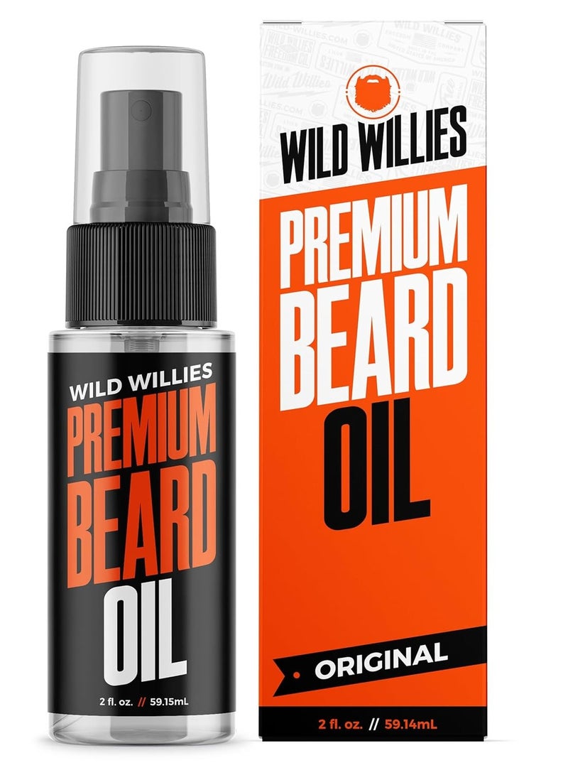 وايلد ويليس زيت اللحية الفاخر للرجال، أفضل زيت وبلسم للحية، 2 أونصة سائلة - Image 1