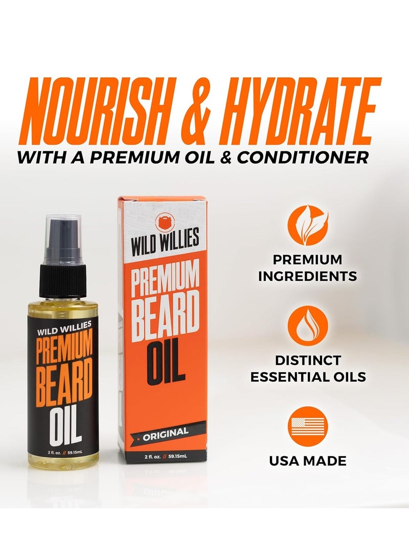 وايلد ويليس زيت اللحية الفاخر للرجال، أفضل زيت وبلسم للحية، 2 أونصة سائلة - Image 2