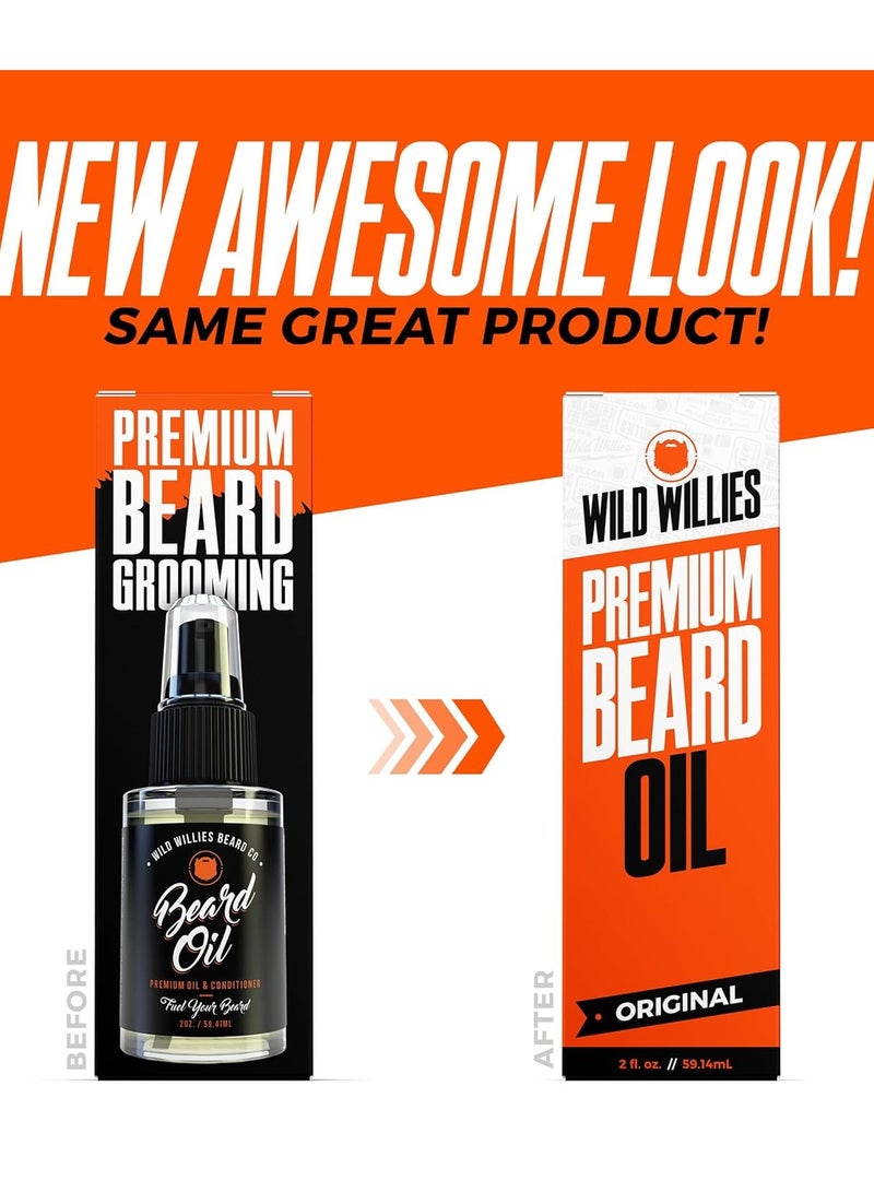 وايلد ويليس زيت اللحية الفاخر للرجال، أفضل زيت وبلسم للحية، 2 أونصة سائلة - Image 3