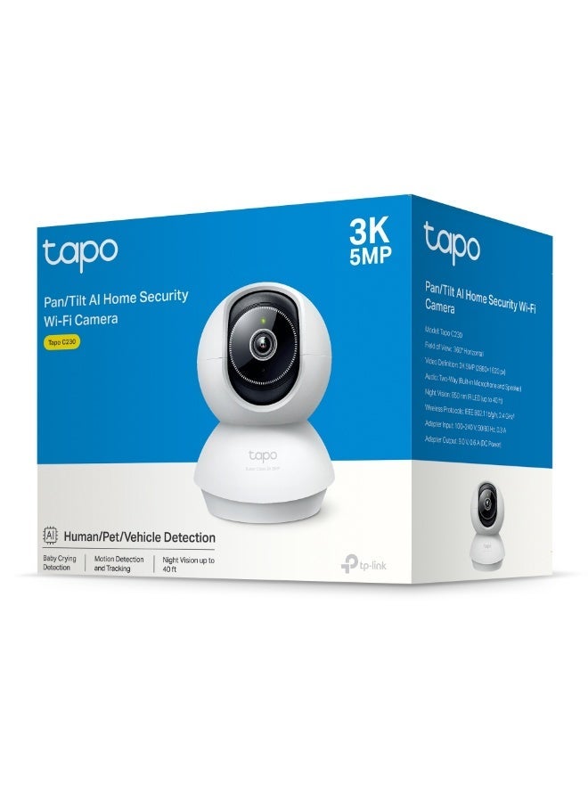 Tapo C230 Pan/Tilt AI Home Security Wi-Fi Camera - Image 1