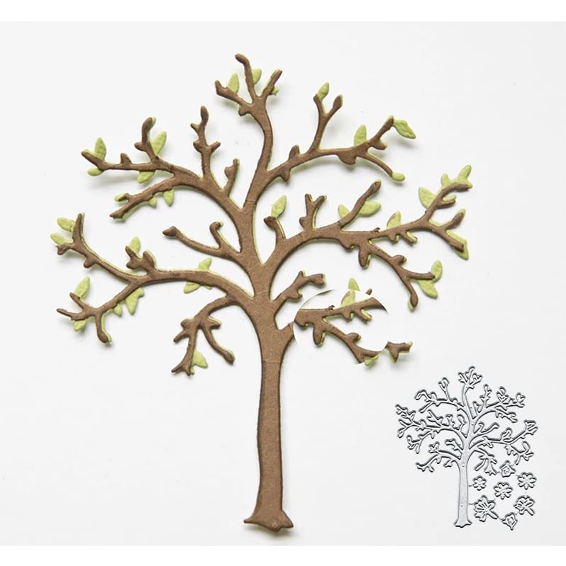 Anxendong Flowers Tree Metal Die Cuts Cutting Dies, Flowers Tree Paper Cards Cutting Dies Cut Stencils for DIY Embossing Card Making Book Tags Decorative Paper Dies Scrapbooking - Image 3