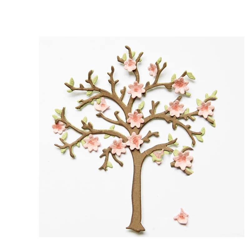 Anxendong Flowers Tree Metal Die Cuts Cutting Dies, Flowers Tree Paper Cards Cutting Dies Cut Stencils for DIY Embossing Card Making Book Tags Decorative Paper Dies Scrapbooking - Image 2