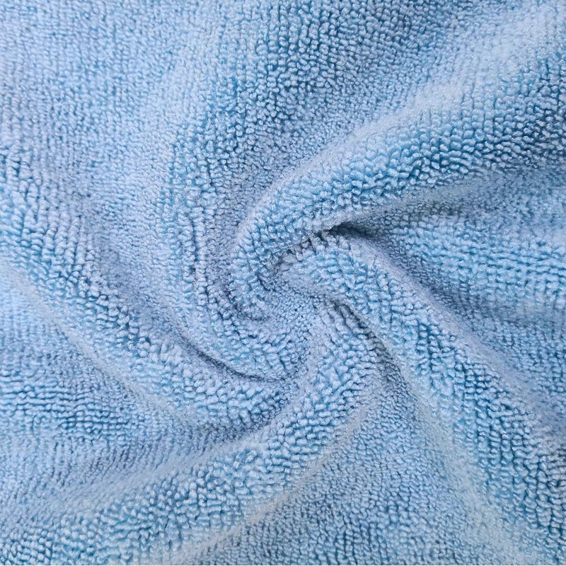 POLYTE Professional Microfiber Cleaning Cloths, 14 x 14 in, 12 Pack - Blue, Camel, Gray - Image 4