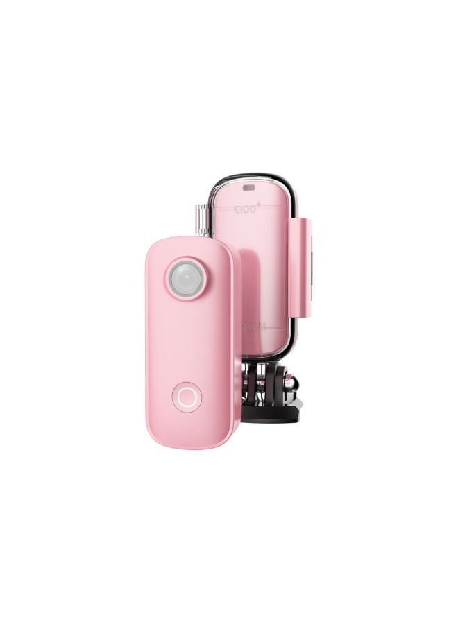 Generic SJCAM Action Camera 4K HD Outdoor Finger-Pointing Camera Anti-Vibration Waterproof Motorcycle Dash Cam High-Speed Photography-Color:C100+ 4k Pink  - Image 1