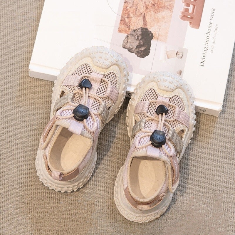 Girls' Sandals Summer Girls Sneaker Summer Children'S Shoes Big Children'S Mesh Breathable Single Mesh Shoes - Image 2