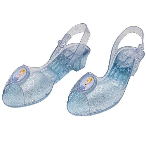 Disguise Cinderella Jelly Shoes, Official Disney Princess Costume Shoes with Rapunzel Emblem, Kids Size 11/12 Medium - Image 1