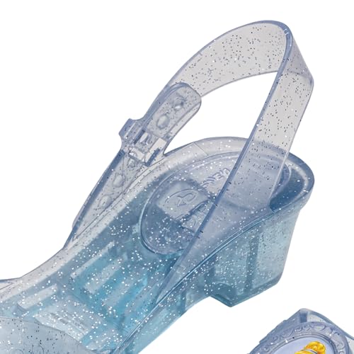 Disguise Cinderella Jelly Shoes, Official Disney Princess Costume Shoes with Rapunzel Emblem, Kids Size 11/12 Medium - Image 3