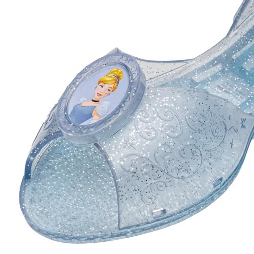Disguise Cinderella Jelly Shoes, Official Disney Princess Costume Shoes with Rapunzel Emblem, Kids Size 11/12 Medium - Image 2