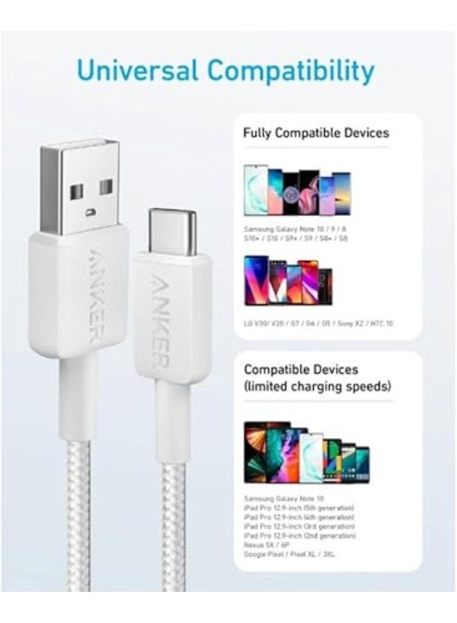 Anker A8051 USB-A to USB-C Cable 100W Fast Charging – 1.5M Durable Power Cord for Phones, Tablets, and Laptops – White - Image 3
