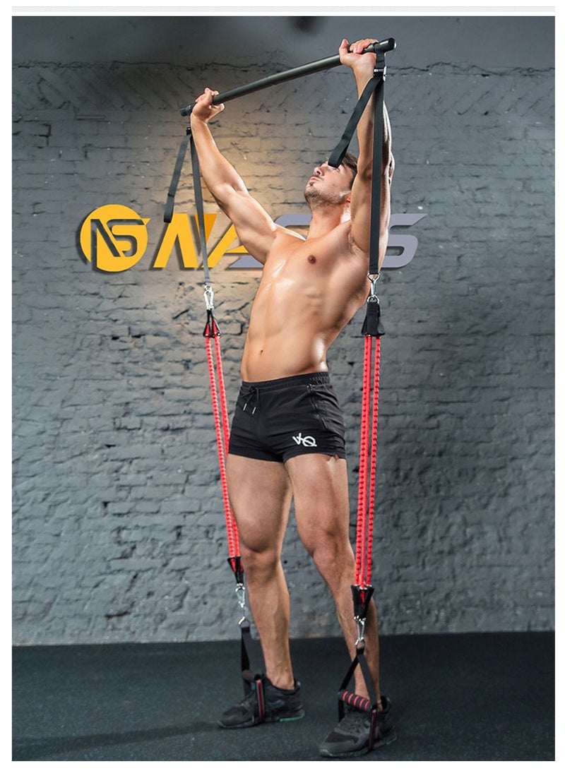 XiuWoo 6-Piece Muscle Training Bar Set Resistance band Pilates stick - Image 5