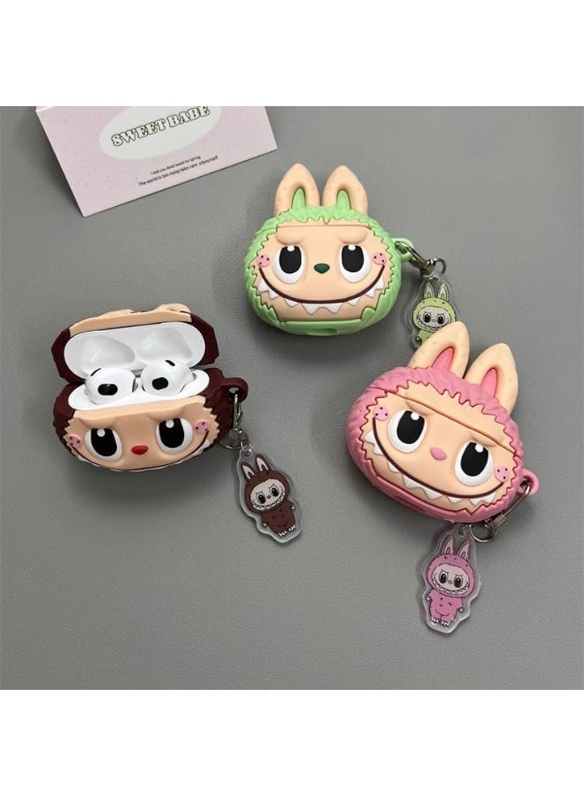 Cute Wireless Earbuds with Case & Keychain – One Color Only (Random from Pink / Green / Brown) - Image 5