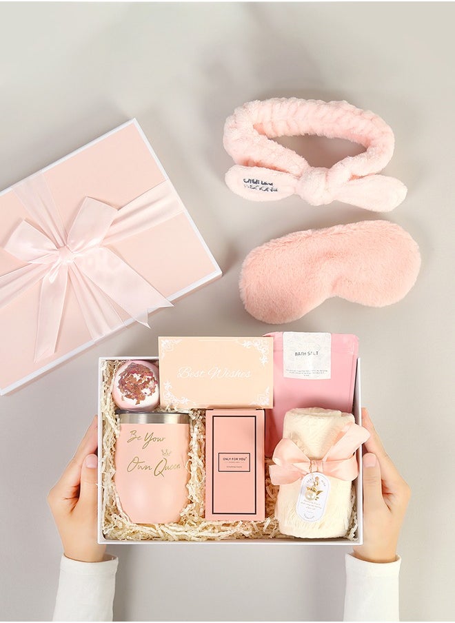 XiuWoo Gifts Basket for Women - Birthday Gifts for Women, Relaxing Spa Gift Basket Set, Unique Gift Ideas for Women, Gifts for Mom Sister Best Friend Wife, Coworker Teacher Nurse Gifts for Women(Ramadan/Anniversary Gift for Her)  - Image 2