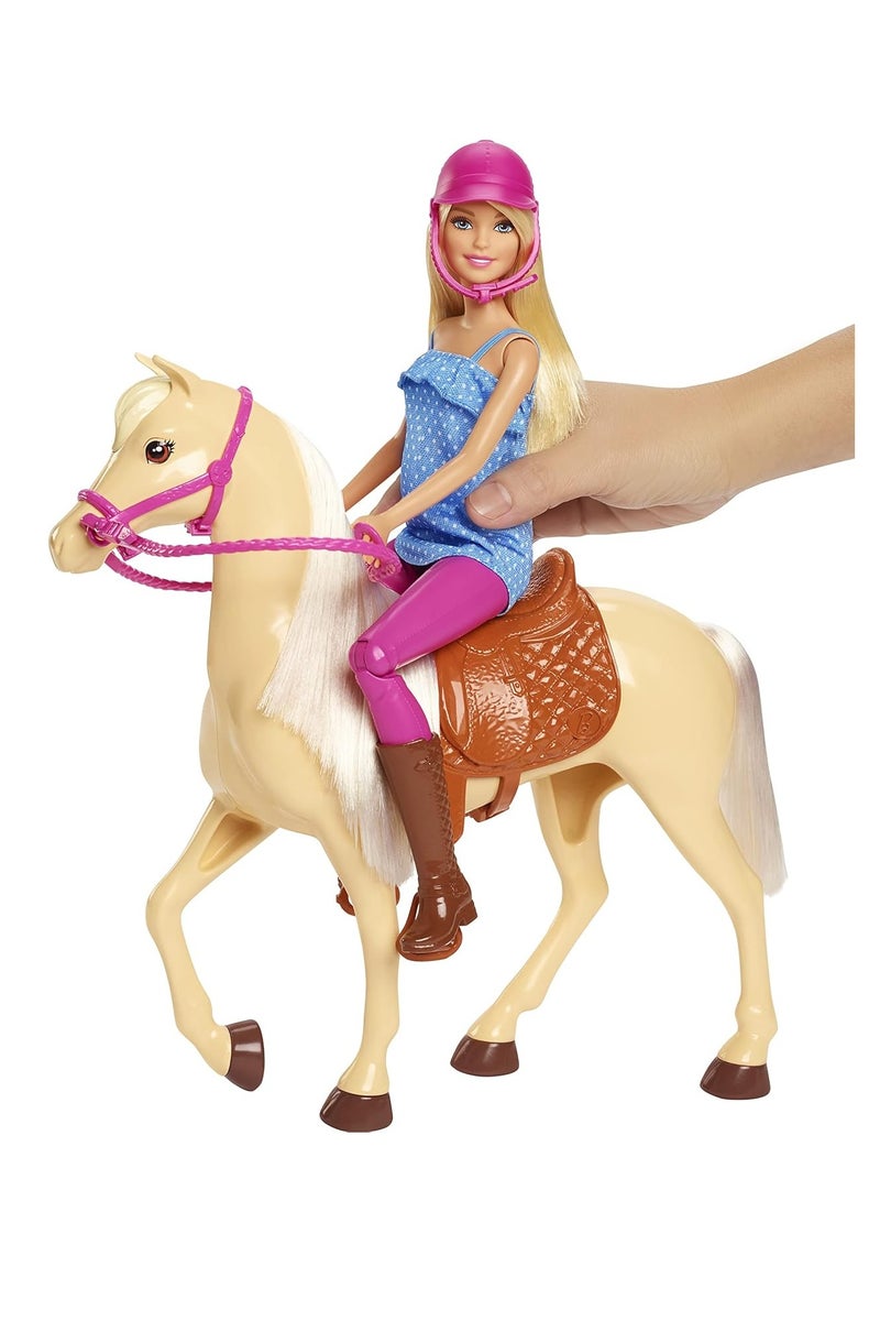 باربي دمية وحصان، شقراء Fxh13 - Image 4