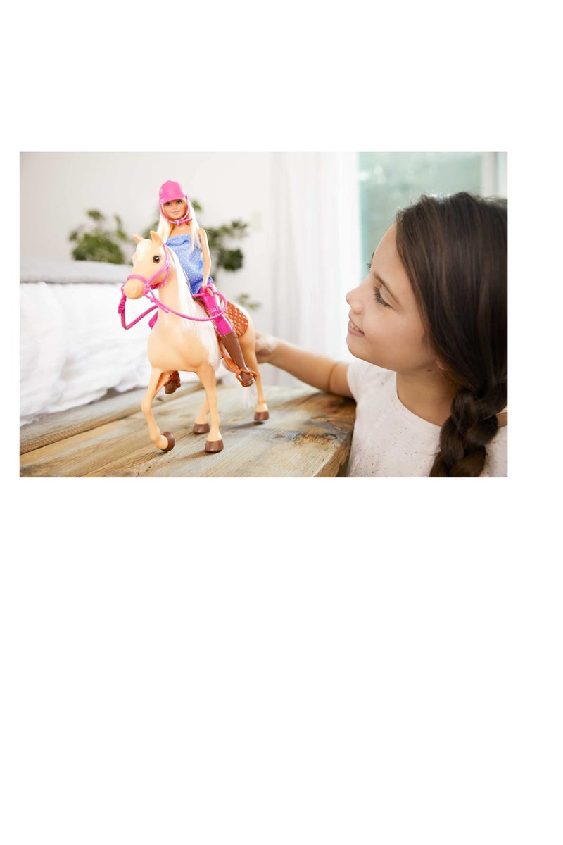 باربي دمية وحصان، شقراء Fxh13 - Image 2