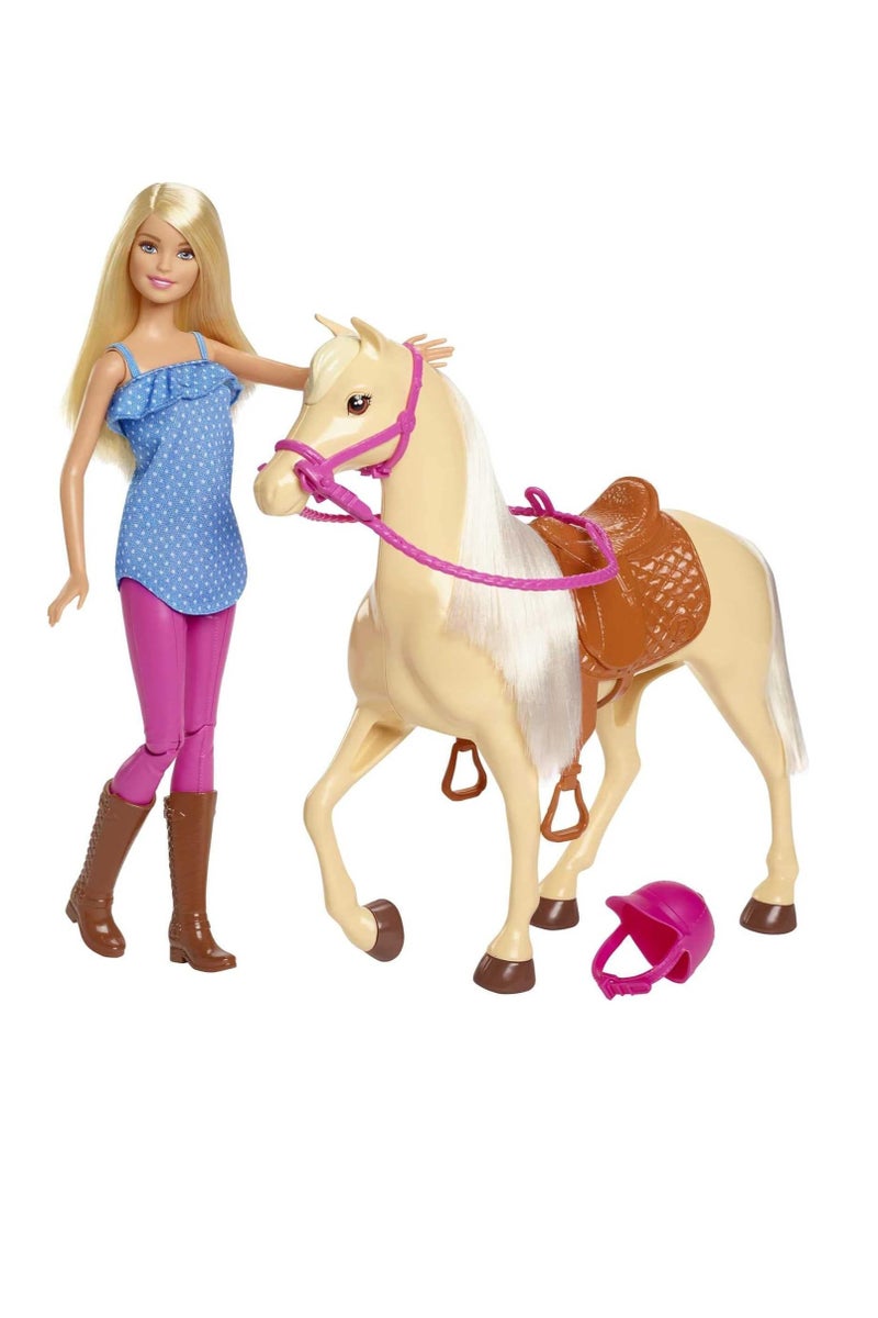 باربي دمية وحصان، شقراء Fxh13 - Image 3
