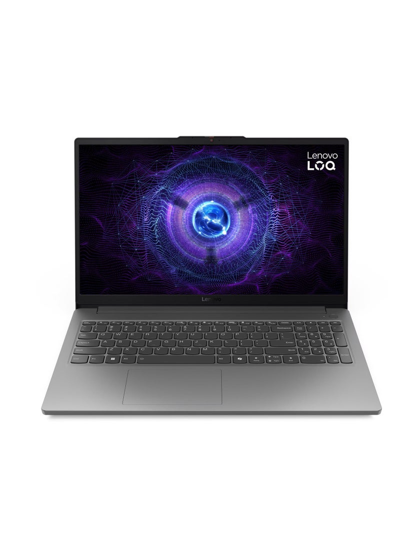 لينوفو (نسخة مطورة) لابتوب الألعاب LOQ 15IAX9E، شاشة 15.6 بوصة FHD IPS بتردد 144Hz، معالج Intel Core i5-12450HX، 12GB ذاكرة RAM، 512GB SSD، بطاقة رسومات NVIDIA GeForce RTX 3050 بسعة 6GB، لوحة مفاتيح إنجليزية، ويندوز 11، لون لونا الرمادي الإنجليزي - Image 1