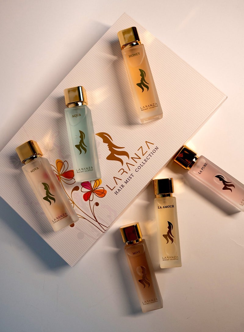 Laranza Hairmist Collection Perfume Gift Set for Women | Long Lasting Hair Perfume for Women | with  Floral & Fruity Hair Fragrance Mist – 6pcs x 50ml - Image 1