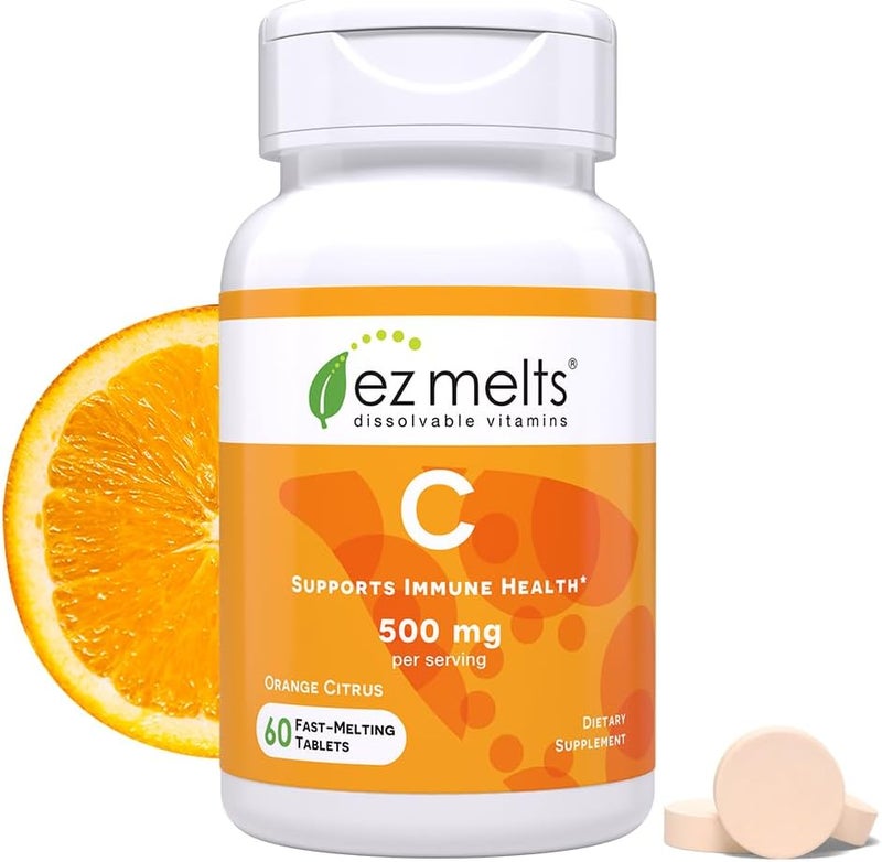 EZ Melts Vitamin C 500 mg Orange Citrus for Adults - Image 1